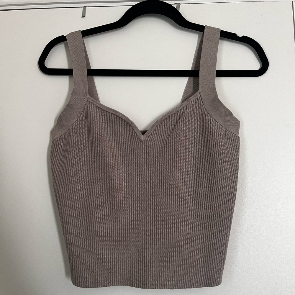 Abercrombie and Fitch NWT Taupe Ribbed Women's Top